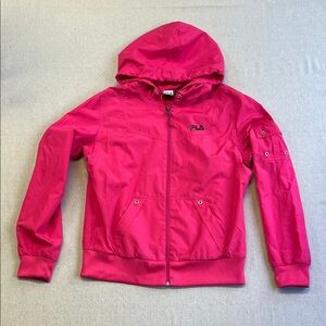 Fila Hot Pink Hooded Windbreaker Jacket
